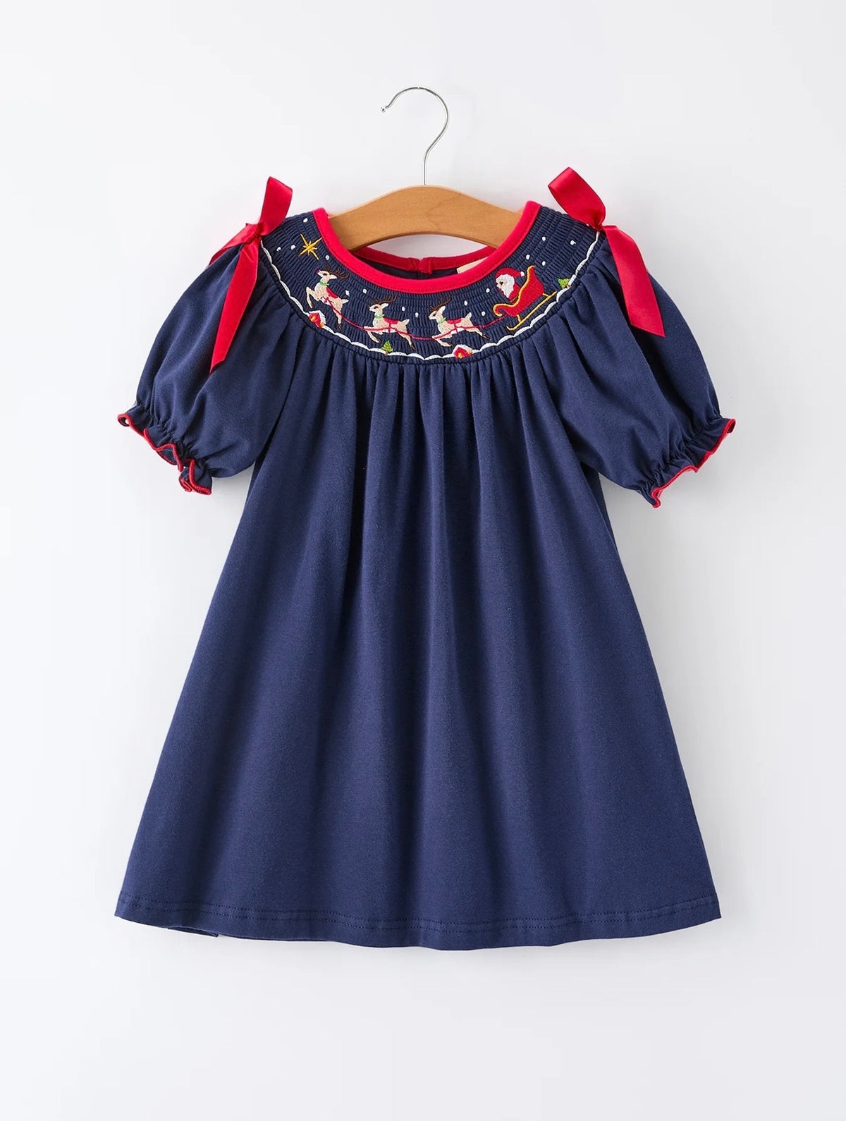 Santa Sleigh Bow Dress