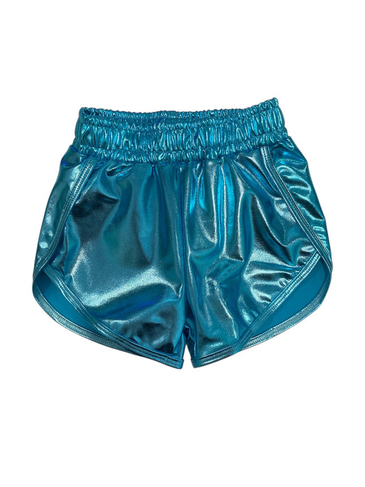 Teal Metallic Shorts