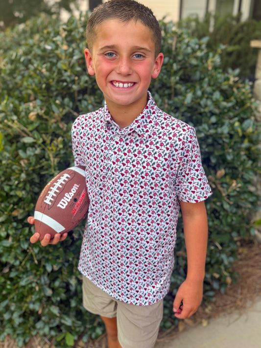 Bald Head Blues Garnet & Black Carolina Polo