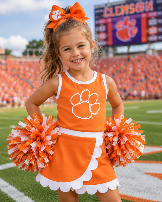 Clemson Scalloped Cheer Skort
