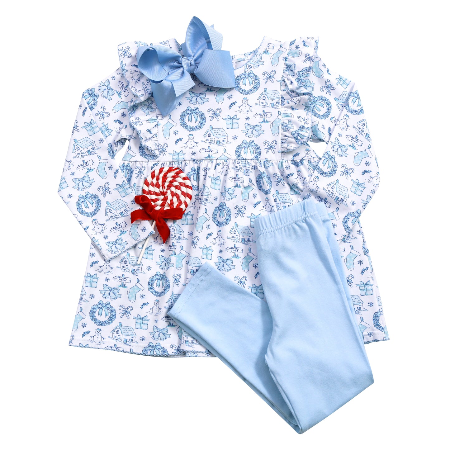 Christmas Toile Pants Set