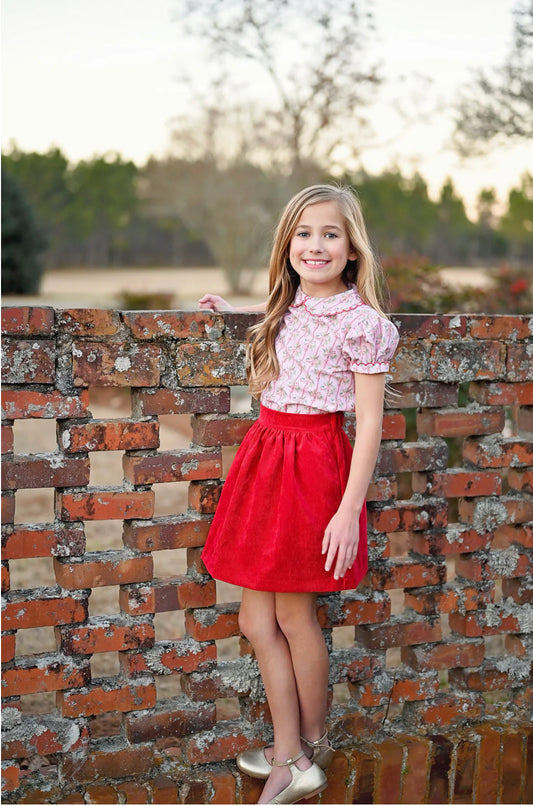 Cece skirt set holiday floral
