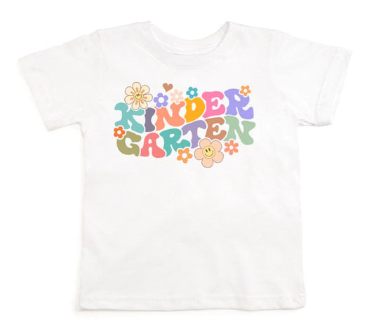 KINDERGARTEN RETRO SHORT SLEEVE T-SHIRT - WHITE