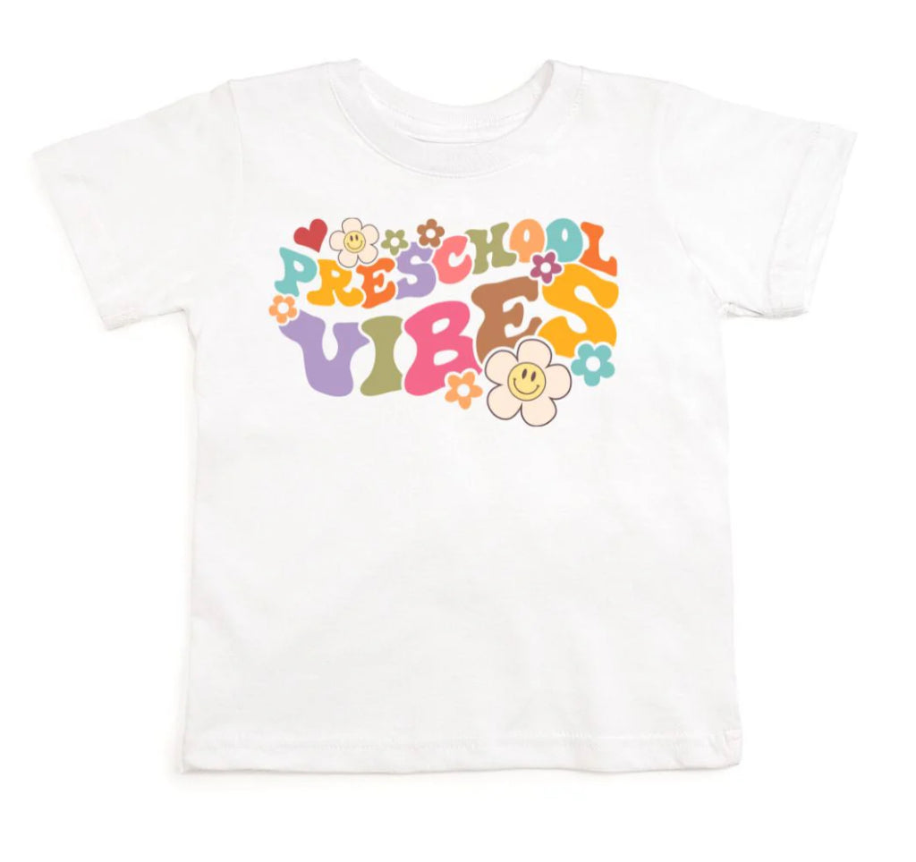 PRESCHOOL RETRO SHORT SLEEVE T-SHIRT - WHITE