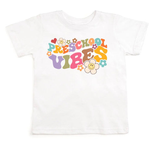 PRESCHOOL RETRO SHORT SLEEVE T-SHIRT - WHITE