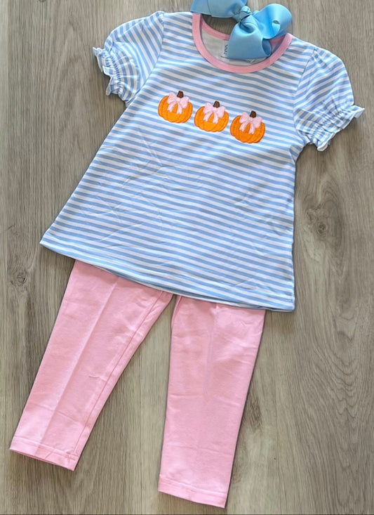 Pumpkins & Bows Girl Legging Set