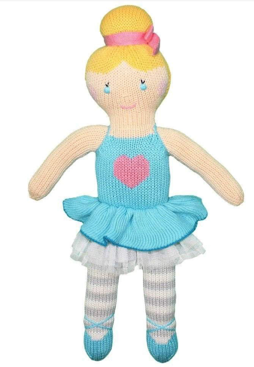 Zoe the Blue Ballerina Knit Doll