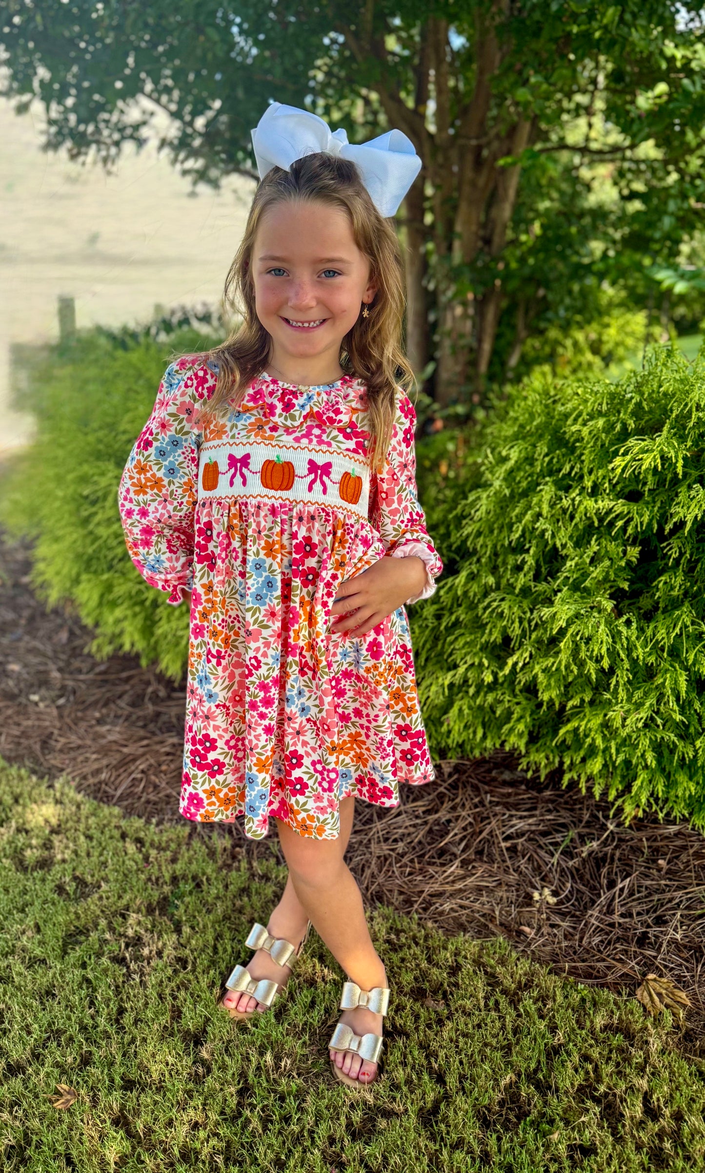 Fall Floral Dress