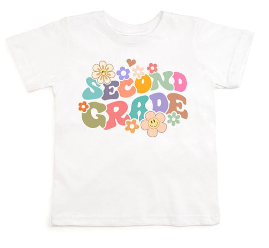 SECOND GRADE RETRO SHORT SLEEVE T-SHIRT - WHITE