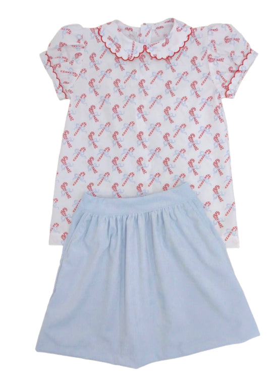 Cece skirt set candy canes