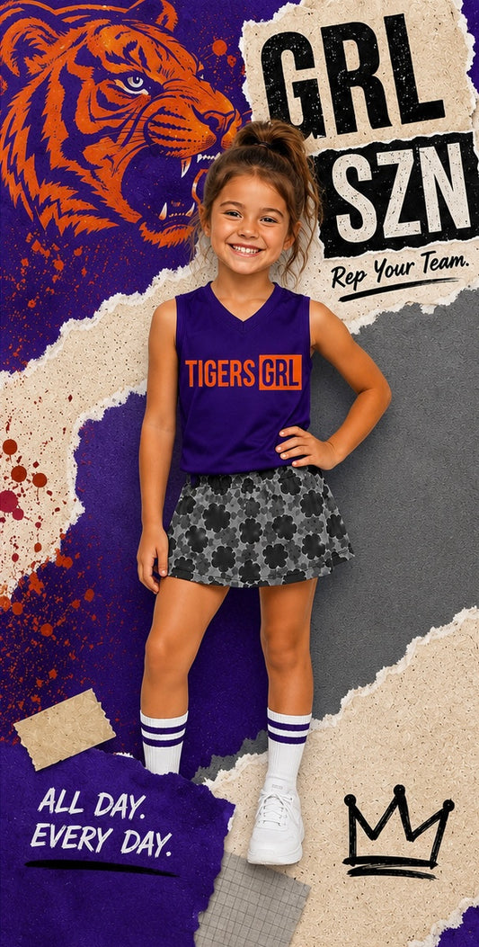 Girls Camo Clemson Skort Set