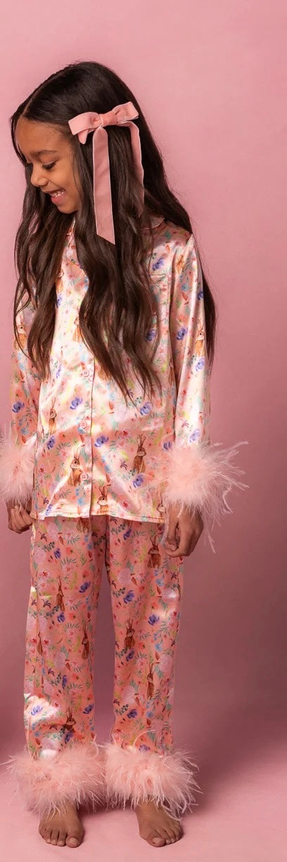 Silky Feather Easter Jammies