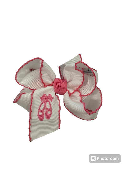 Embroidered Ballet shoes bow