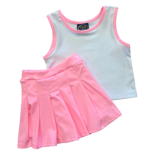 Remi Skort Set Pink/White