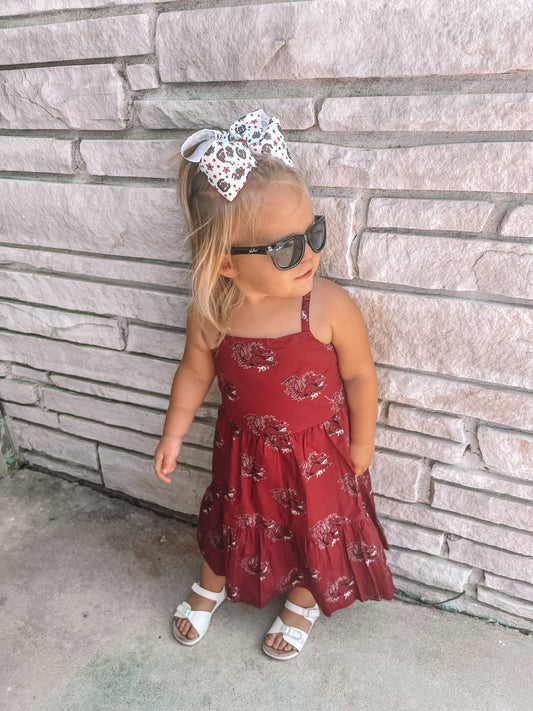 South Carolina Girls Tiered Dress