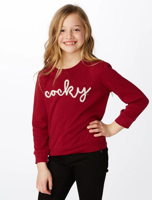 The Cocky Girls Glitter Script Long Sleeve
