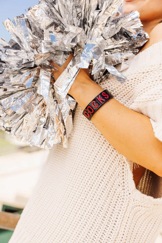 SOUTH CAROLINA BLACK CUFF WITH GARNET COCKS