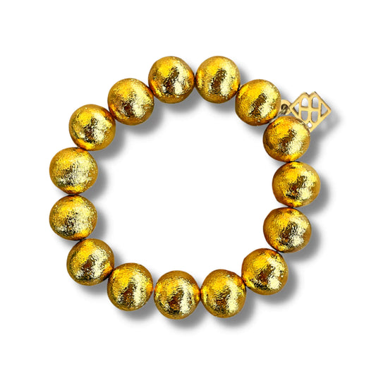 GOLD BEADED BRIANNA BRACELET