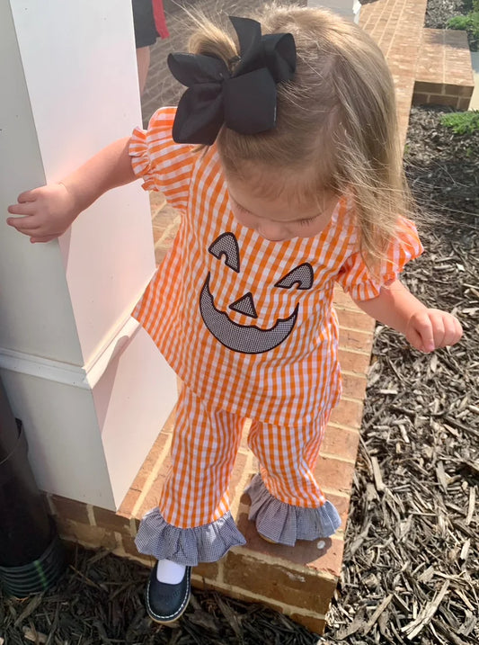 Girl Pumpkin Pant Set