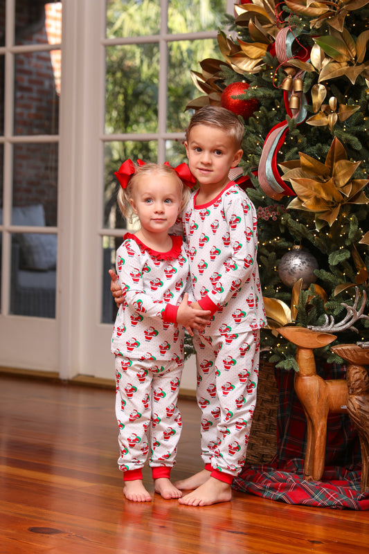 Santa Print Pants Set