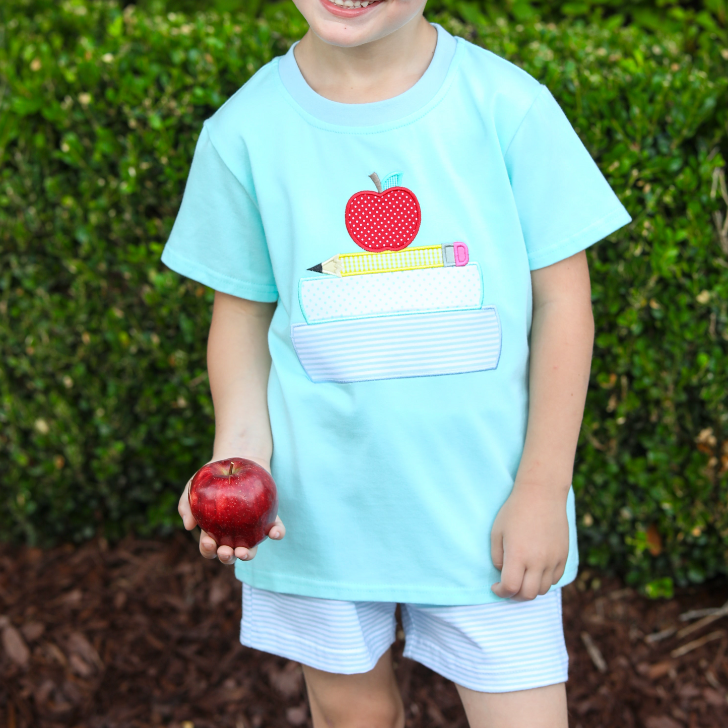 School Book Stack Short Set (monogram included)
