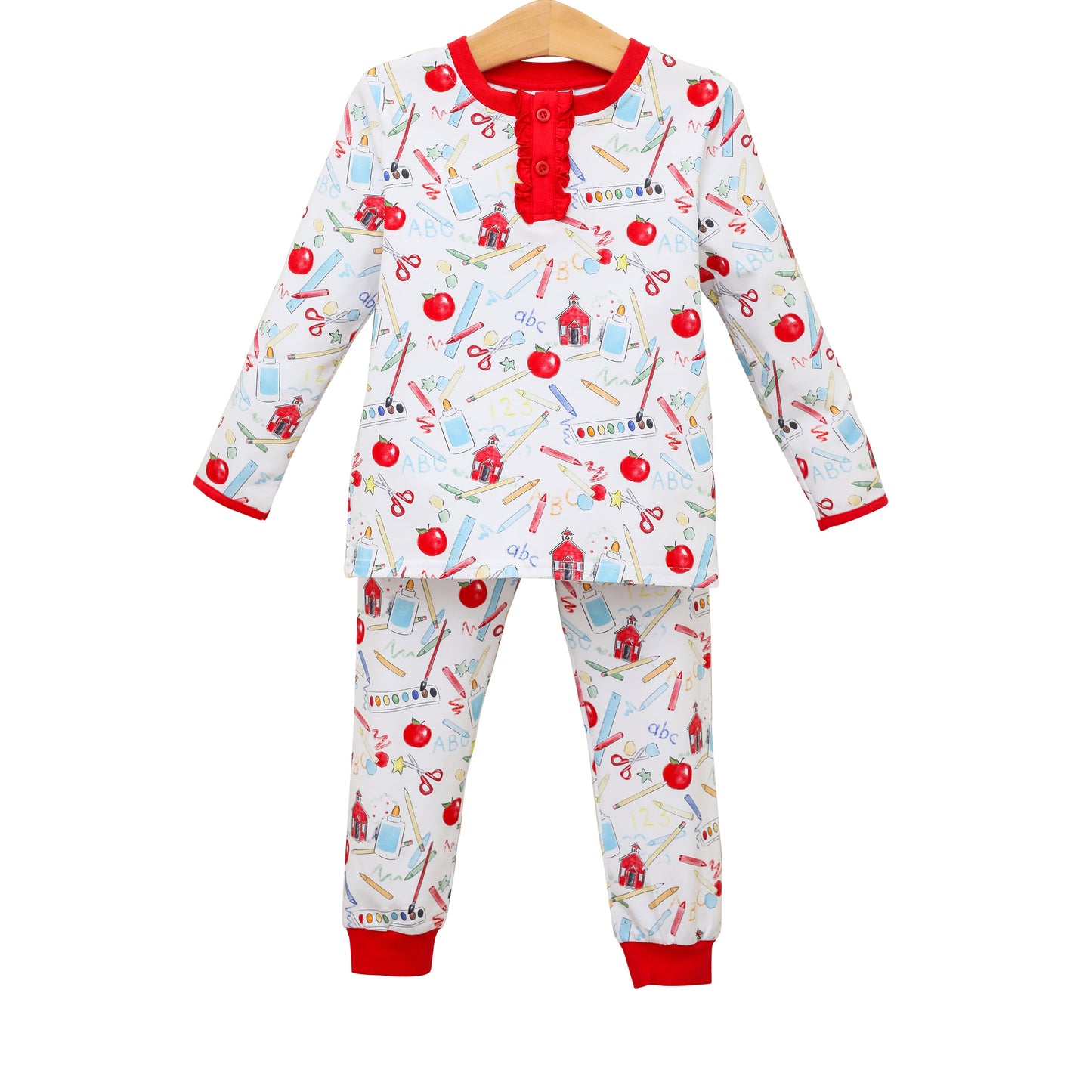School Days Ruffle Pajama Set