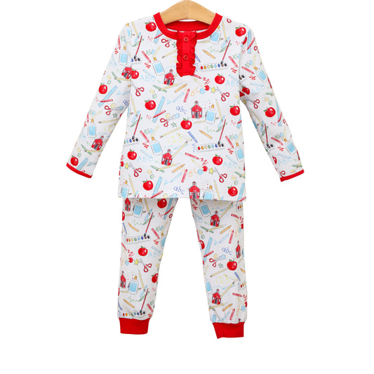 School Days Ruffle Pajama Set