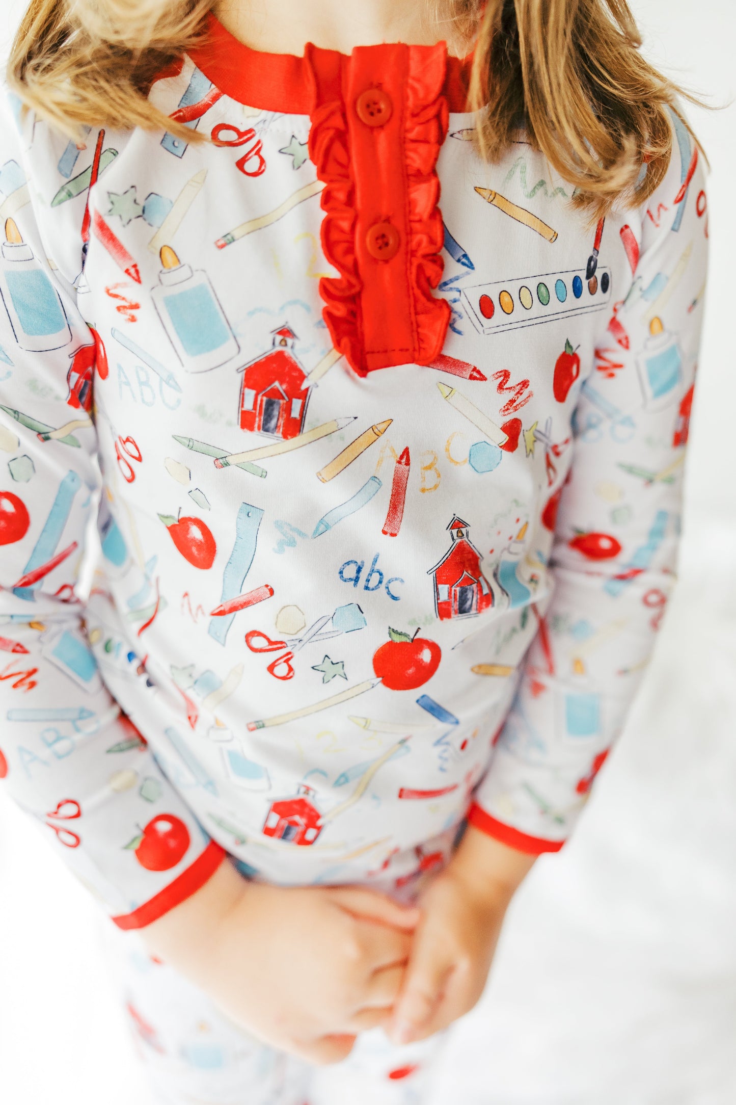 School Days Ruffle Pajama Set