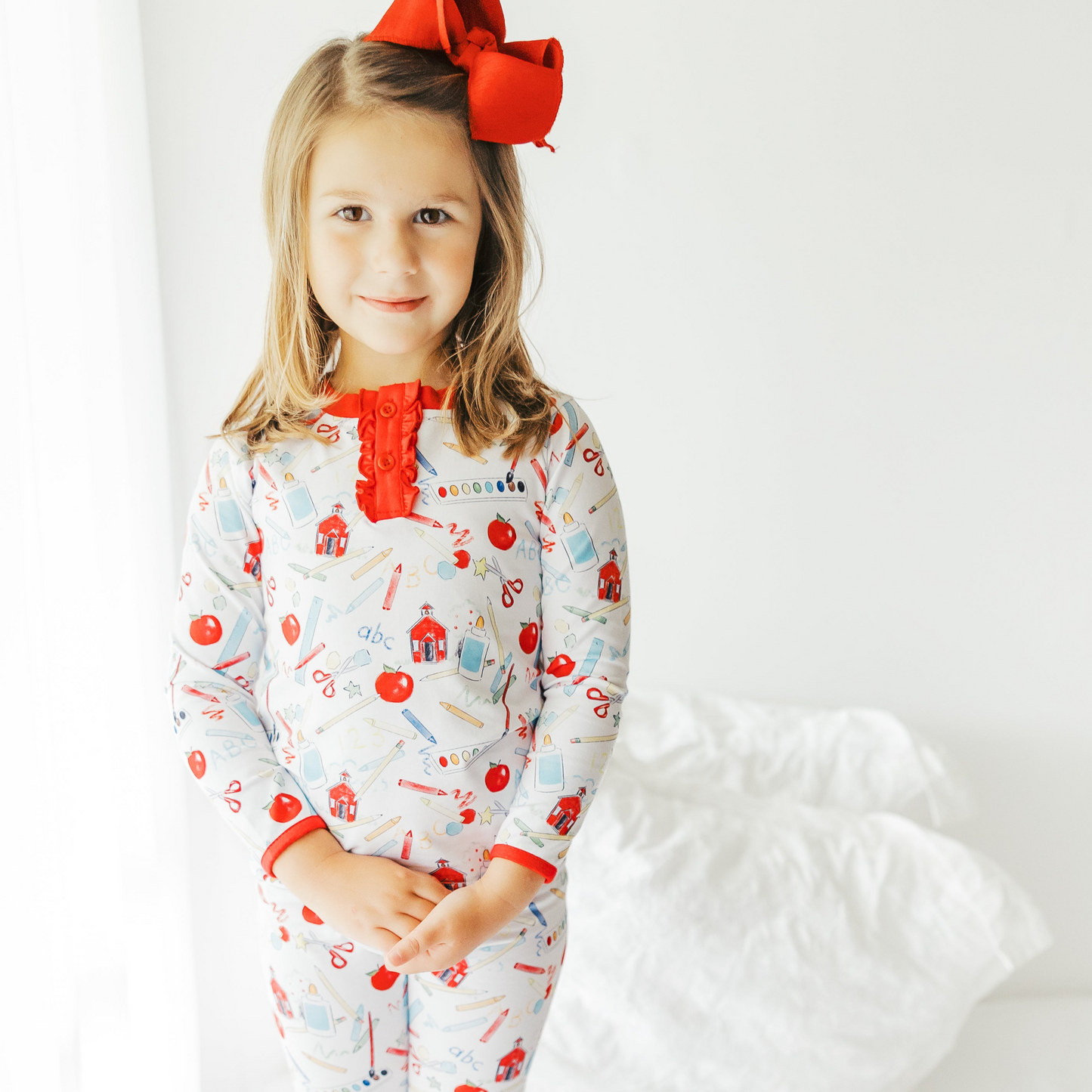 School Days Ruffle Pajama Set