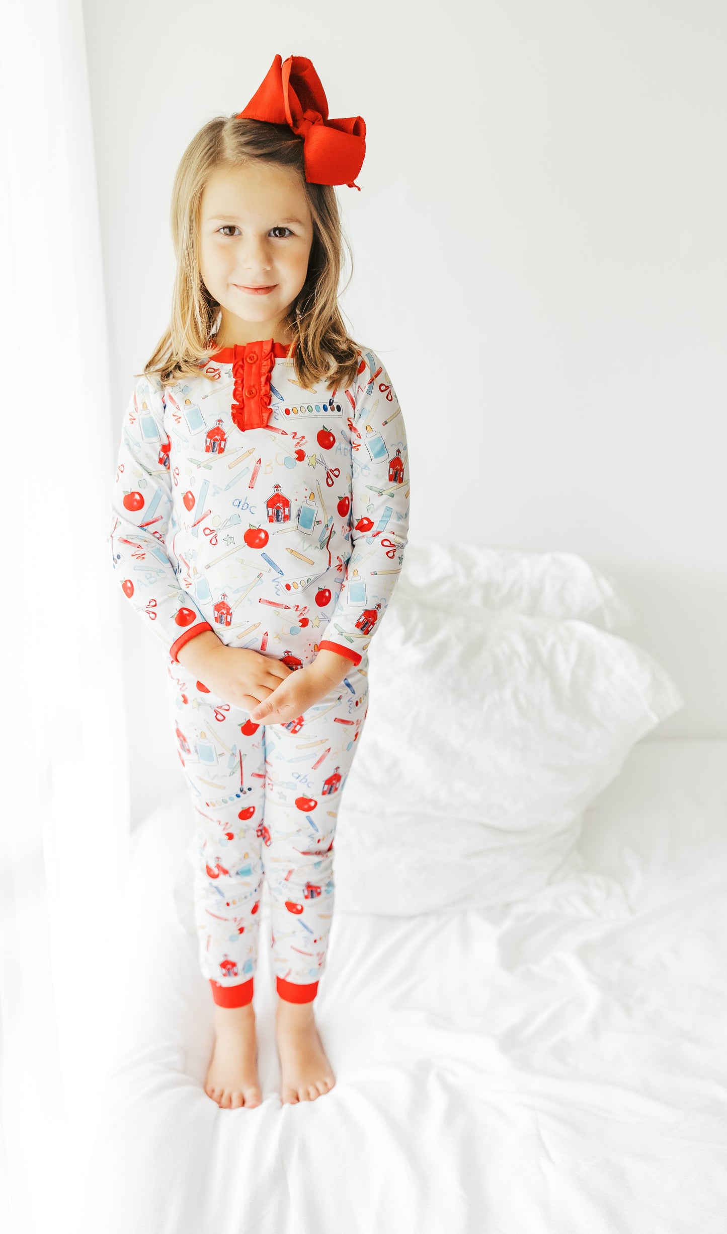 School Days Ruffle Pajama Set