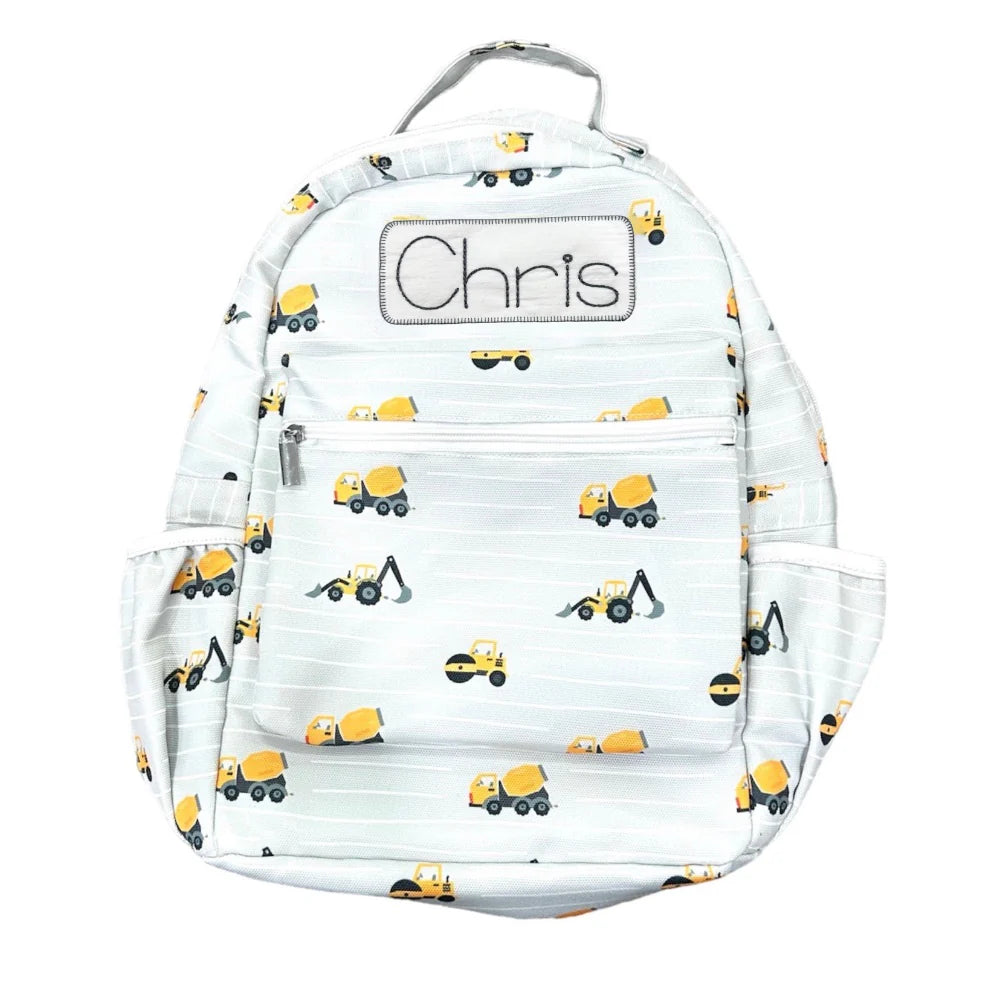 Backpack- Contraction on Grey (monogram included)