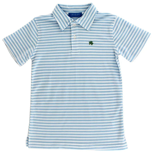 The Bailey Boys Stripe Polo Blue/White
