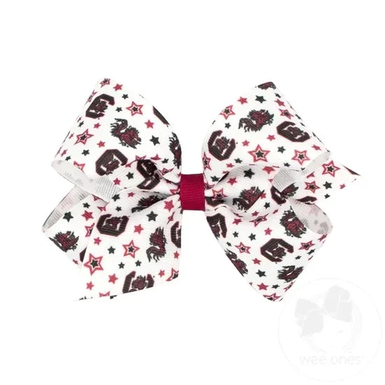 USC Medium Signature Collegiate Logo Print Grosgrain Hair Bow