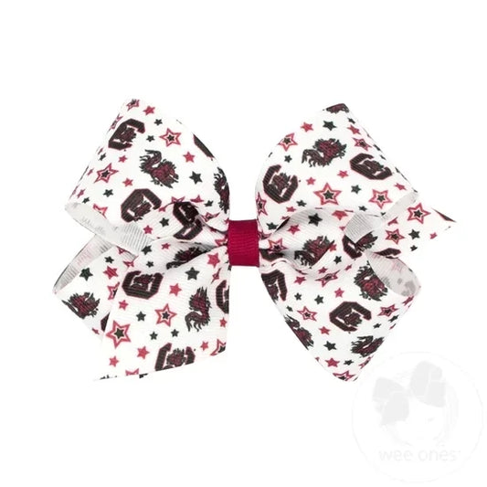USC Medium Signature Collegiate Logo Print Grosgrain Hair Bow