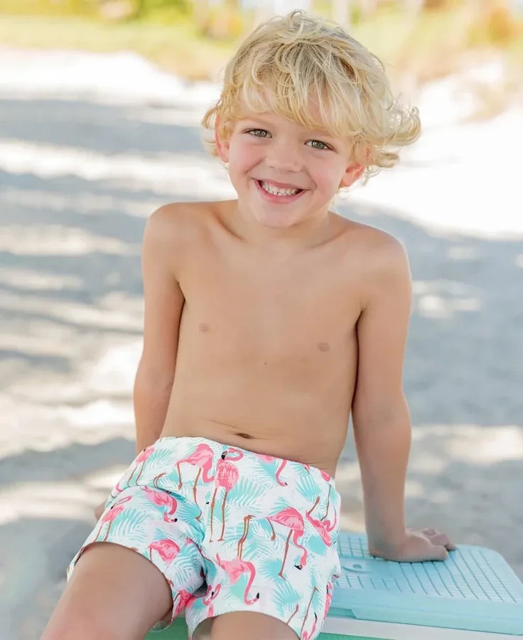 RuggedButts Vibrant Flamingo Swim Trunks The Silver Spoon