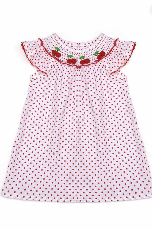 Cherry Smocked Ruffle Dress