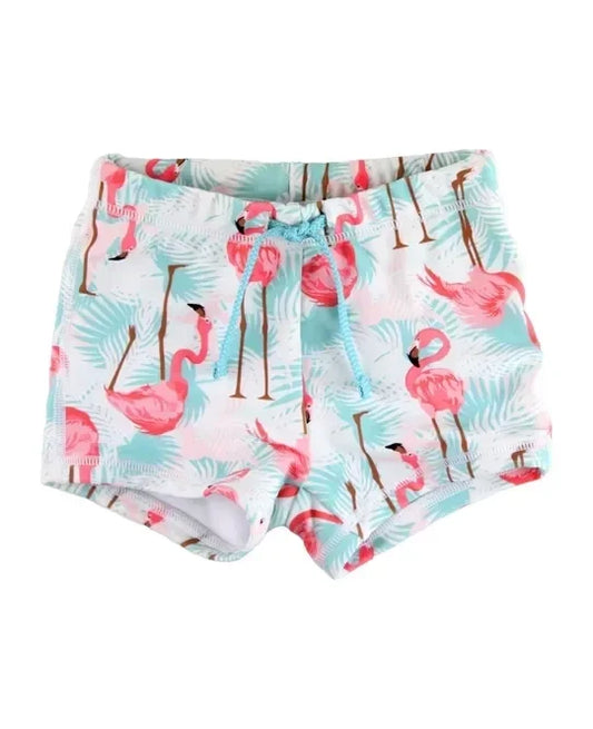 RuggedButts Vibrant Flamingo Swim Shorties