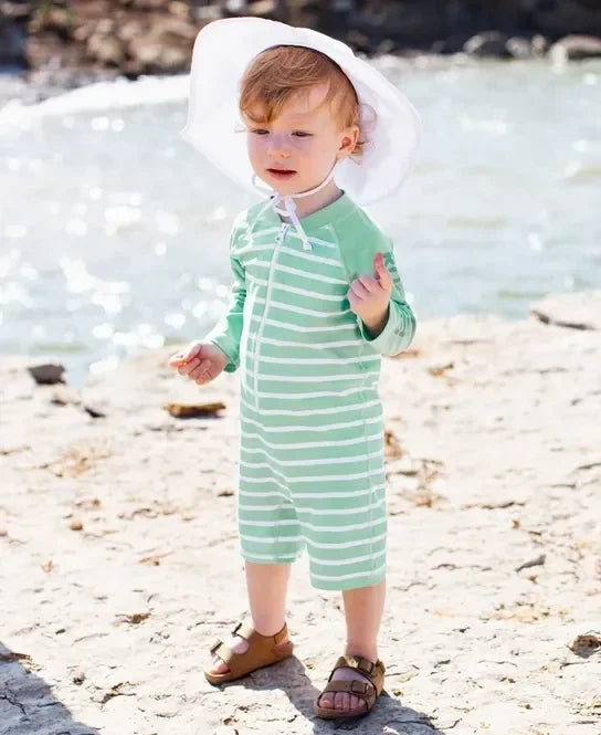 RuffleButts White Sun Protective Hat
