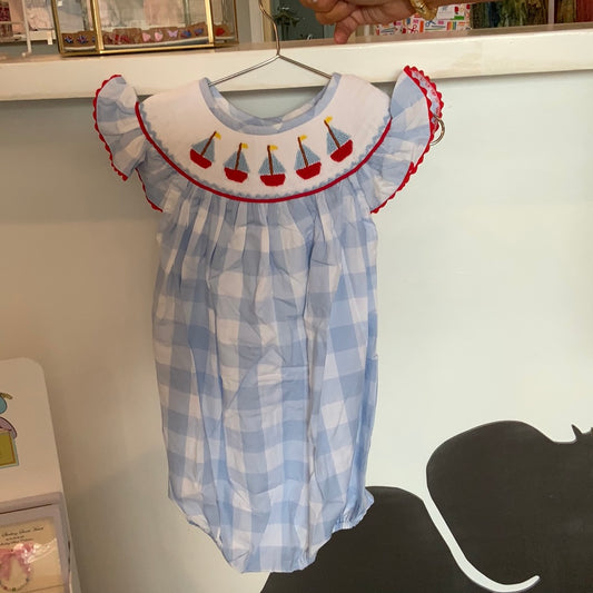 Sailboat Smocked Bubble