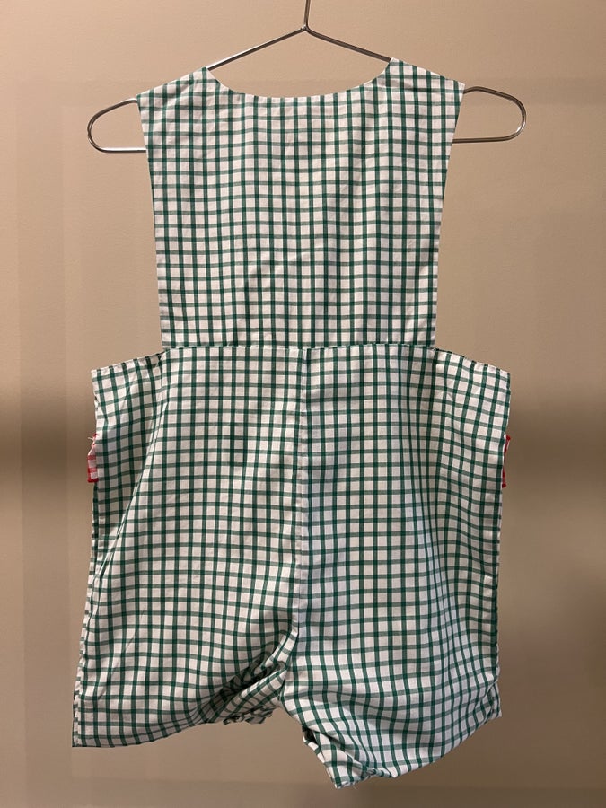 Strawberry Hand Smocked Boy Shortall