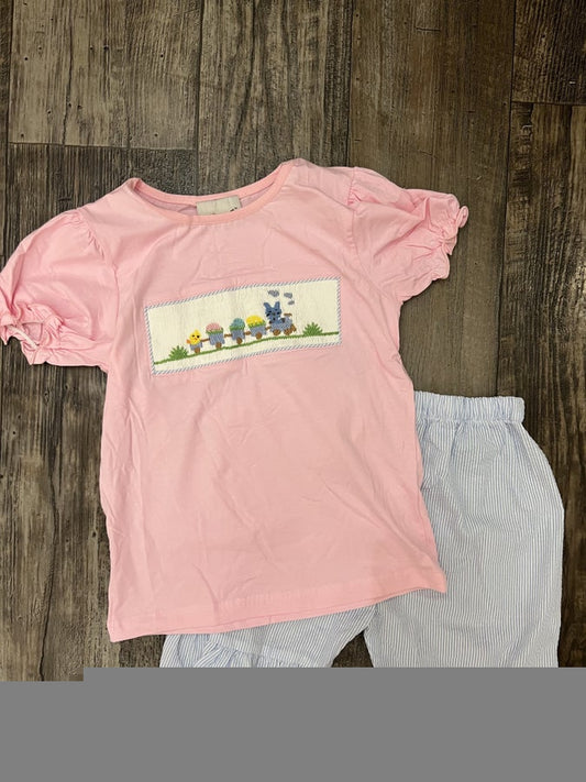 Smocked Easter Seersucker Set