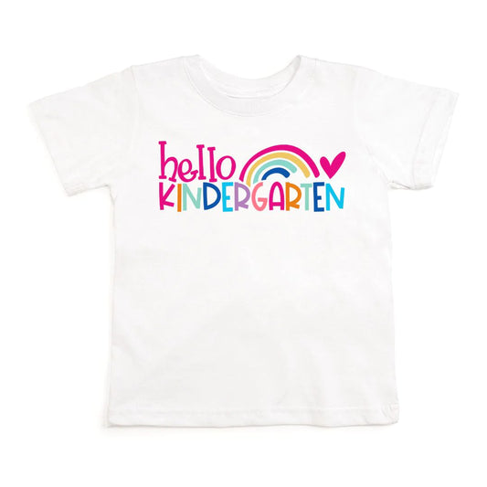 HELLO KINDERGARTEN SHORT SLEEVE T-SHIRT - WHITE