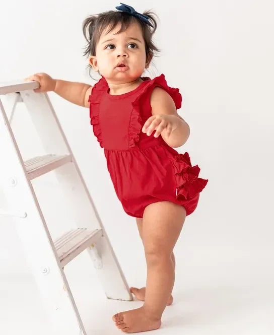 RuffleButts Tank Waterfall Romper