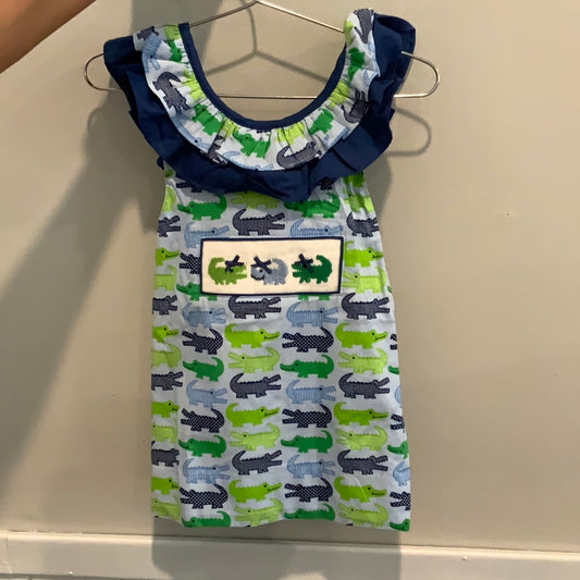 Smocked Alligator Dress