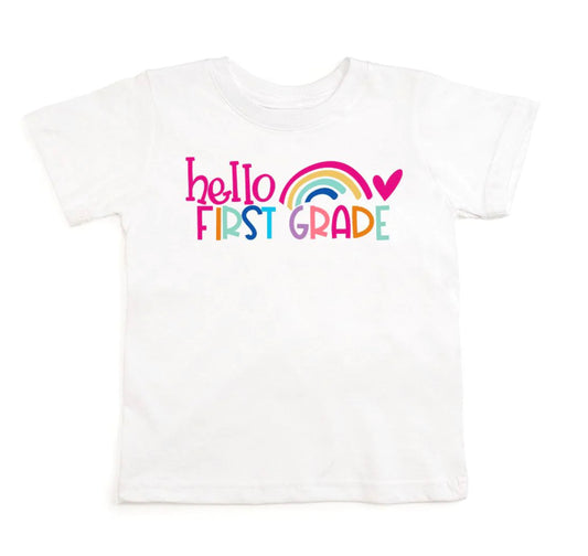 HELLO KINDERGARTEN SHORT SLEEVE T-SHIRT - WHITE