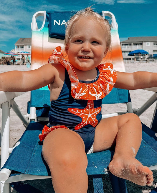 Starfish Applique Swimsuit