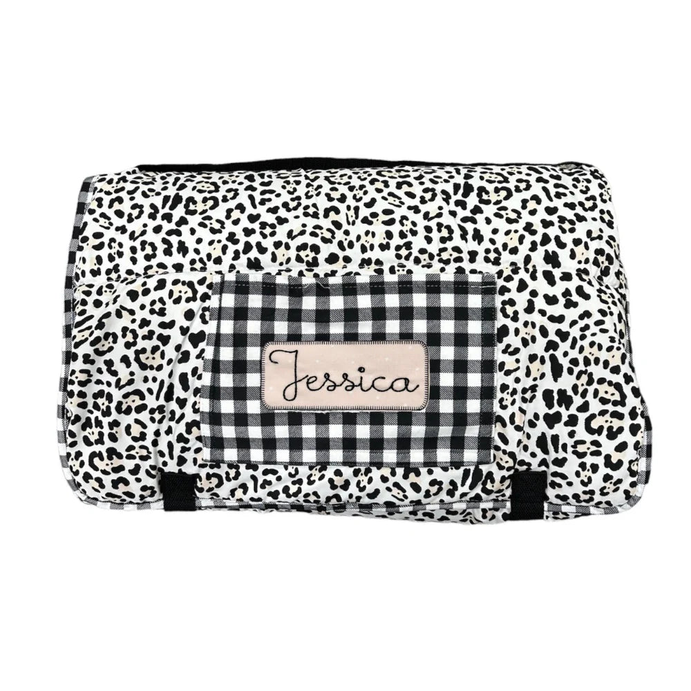 Nap Mat- Leopard (monogram included)